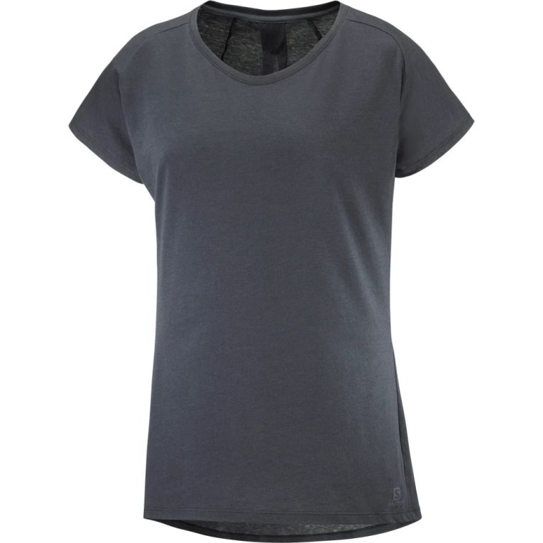 Black Salomon Essential Shaped Short Sleeve Women's T-Shirts | PH 09126B